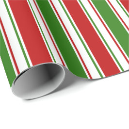 Weihnachtslines in Rot, Weiß, Grün Geschenkpapier