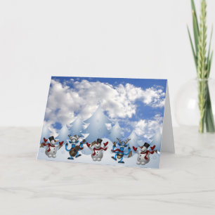 Weihnachtslinie Tanz Feiertagskarte