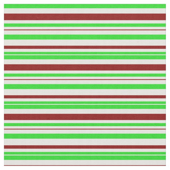 Weihnachtslinien grün, weiß, rot farbig stoff (Nahaufnahme)