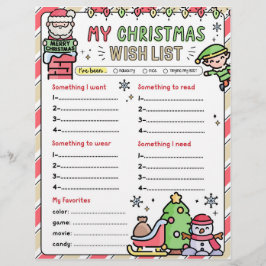 Weihnachtsliste für Kinder Geheimliste