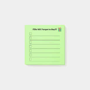 Weihnachtsliste Post It Notizen
