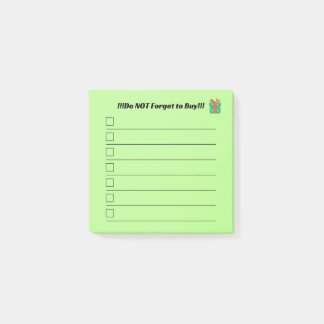 Weihnachtsliste Post It Notizen 