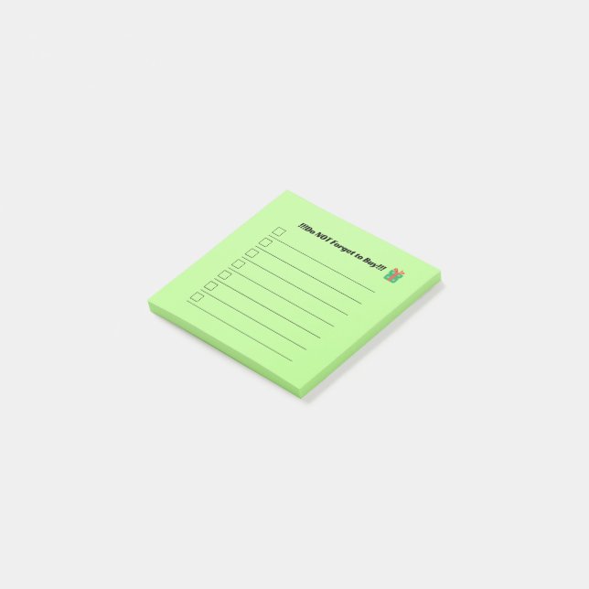 Weihnachtsliste Post It Notizen  (angewinkelt)