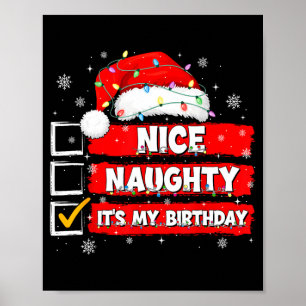 Weihnachtsliste Weihnachtsmann Nett Unartig Ich Ha Poster