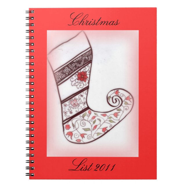 Weihnachtslisten-Notizbuch Notizblock (Vorderseite)