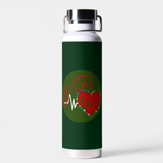 Weihnachtslogo Wasserflasche Trinkflasche (Rückseite)