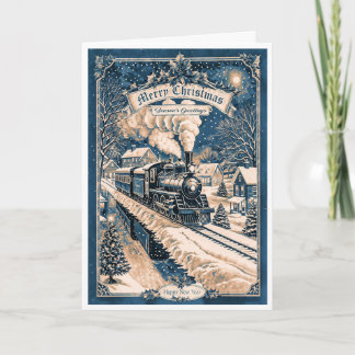Weihnachtslokomotive Karte