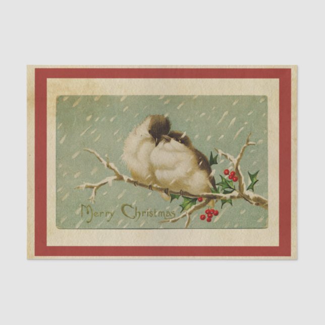Weihnachtslovebirds - Tissue Seidenpapier (Vorderseite)