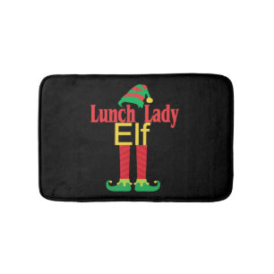 Weihnachtslunch Lady Elf mit Hut & Feet Holiday G Badematte