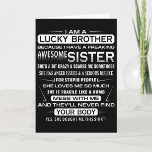 Weihnachtslustig für Bruder von Schwester Ich bin  Karte