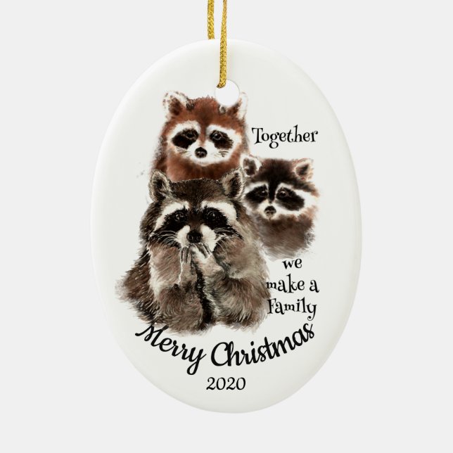 Weihnachtslustige Familienrabatt Keramikornament (Hinten)