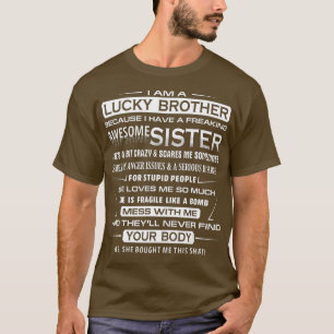 Weihnachtslustige für Bruder von Schwester Ich bin T-Shirt
