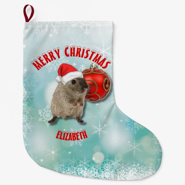 Weihnachtslustige Großer Weihnachtsstrumpf (Vorderseite)