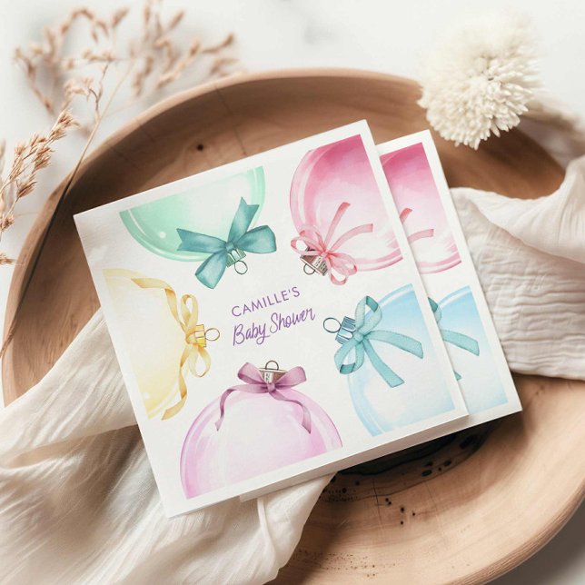 Weihnachtsmädchen-Babydusche Serviette (Cute winter baby shower paper napkins)