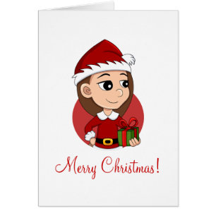 Weihnachtsmädchen-Cartoon