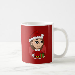 Weihnachtsmädchen Cartoon Kaffee Tasse