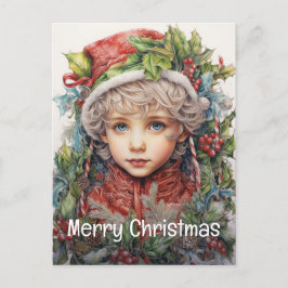 Weihnachtsmädchen Custom 13 von 25 Feiertagspostkarte