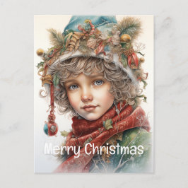 Weihnachtsmädchen Custom 19 von 25 Feiertagspostkarte