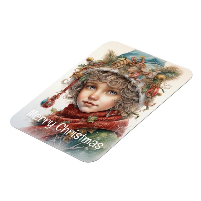 Weihnachtsmädchen Custom 19 von 25 Magnet (Linke Seite)