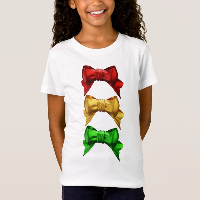 Weihnachtsmädchen-Girl T-Shirt (Vorderseite)
