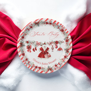 Weihnachtsmädchen-Kinderdusche Pappteller