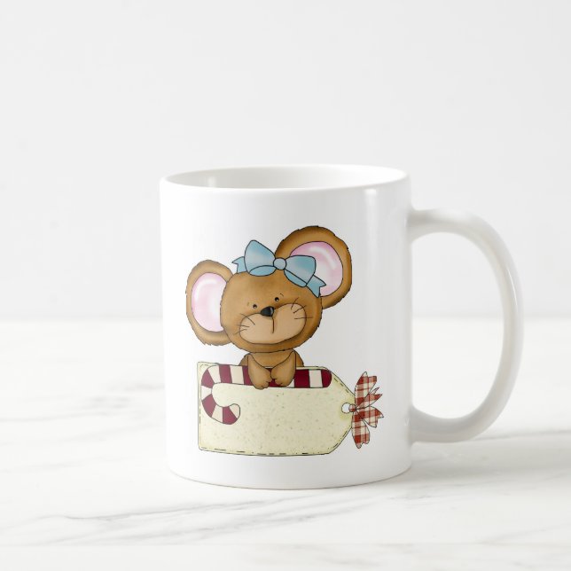Weihnachtsmädchen Maus Tasse (Rechts)