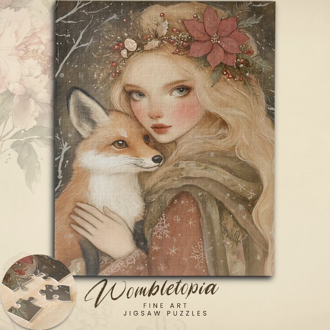 Weihnachtsmädchen mit Fox Winter Puzzle (Von Creator hochgeladen)