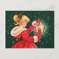 Weihnachtsmädchen mit Lattern