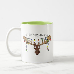 Weihnachtsmädchen Niedlich Funny Holiday Animal Zweifarbige Tasse