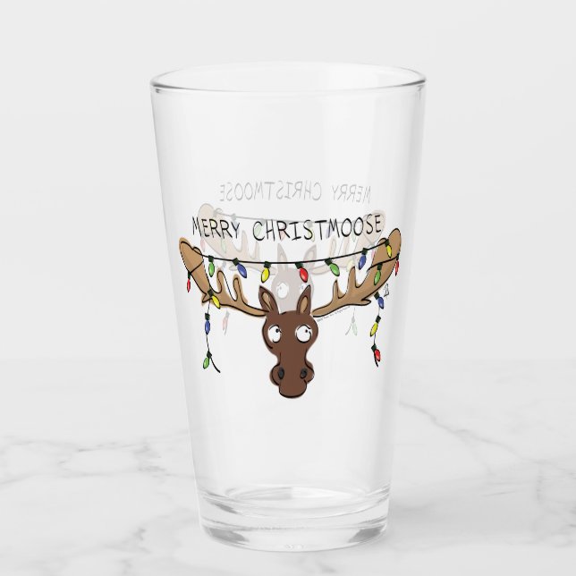 Weihnachtsmädchen Niedliches Urlaubstier Glas (Vorderseite)