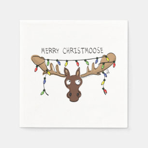 Weihnachtsmädchen Niedliches Urlaubstier Serviette