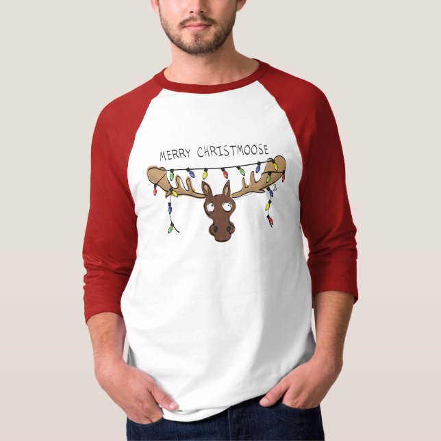 Weihnachtsmädchen Niedliches Urlaubstier T-Shirt (Vorderseite)