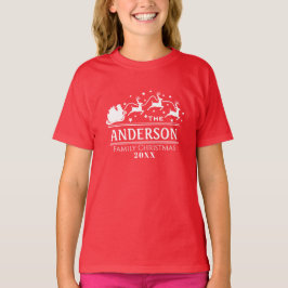 Weihnachtsmädchen Personalisiert Familienname Urla T-Shirt