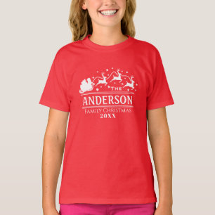 Weihnachtsmädchen Personalisiert Familienname Urla T-Shirt