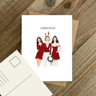 Weihnachtsmädchen Postkarte