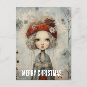 Weihnachtsmädchen Postkarte