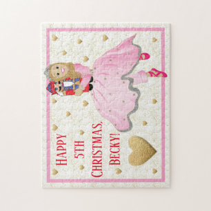 Weihnachtsmädchen Puzzle Pink Ballerina Personali