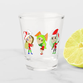 Weihnachtsmädchen Schnapsglas