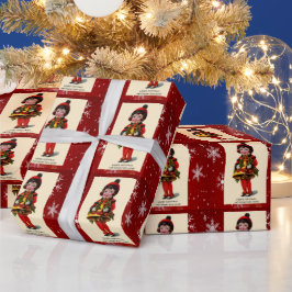 Weihnachtsmädchen, Schneeflocken Geschenkpapier