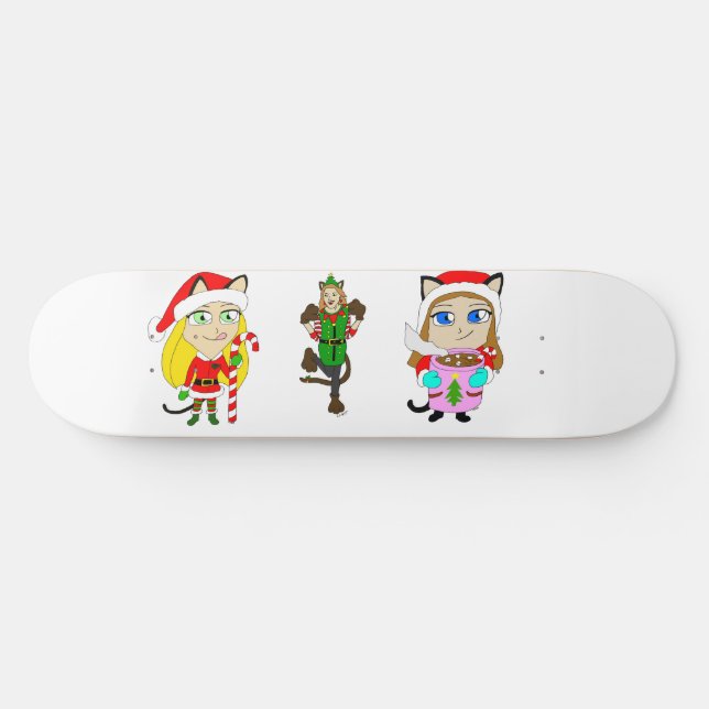 Weihnachtsmädchen Skateboard (Horizontal)
