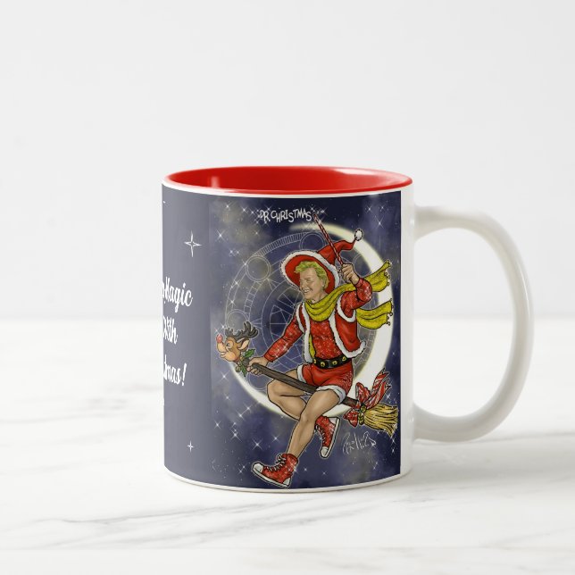 Weihnachtsmagie beginnt mit Dr. Weihnachten Zweifarbige Tasse (Rechts)
