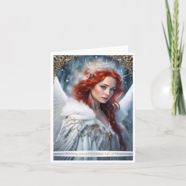 Weihnachtsmagie Feiertagskarte (Vorderseite)