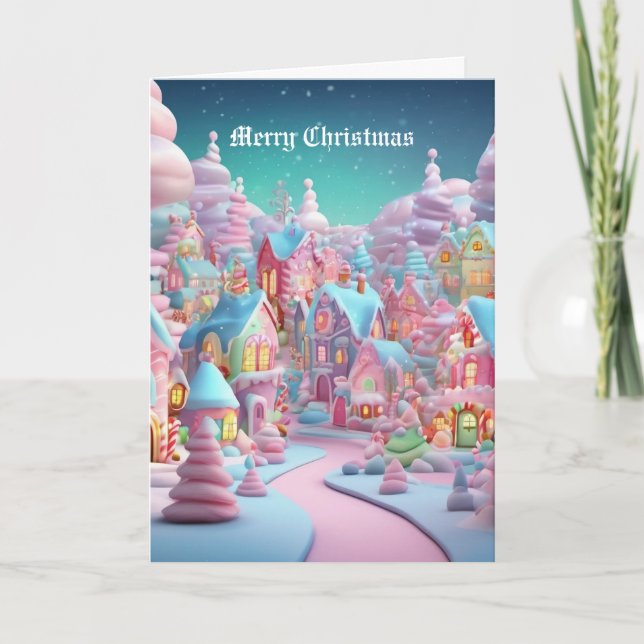 Weihnachtsmagie Feiertagskarte (Vorderseite)