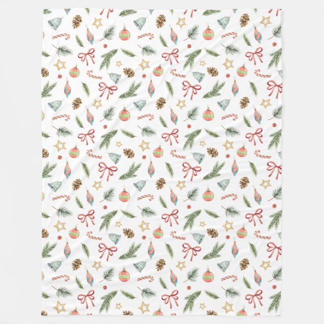 Weihnachtsmagie Fleecedecke (Vorderseite)