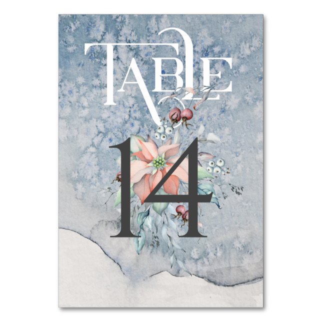 Weihnachtsmagie/Hochzeitsempfangstisch #14 Tischnummer (Vorderseite)