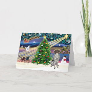 Weihnachtsmagie Kurzer Hufpointer Feiertagskarte