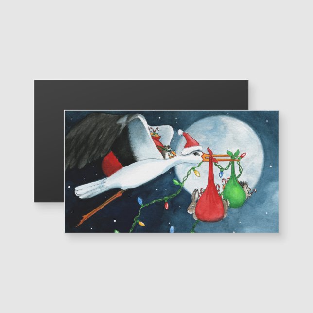 Weihnachtsmagie mit Freunden und Familie von Bihrl Magnetkarte (Vorne/Hinten)