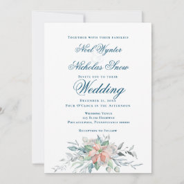 Weihnachtsmagie/ Poinsettia Bouquet Wedding Ankündigung