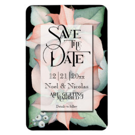 Weihnachtsmagie/Poinsettia Save the Date Hochzeit Magnet