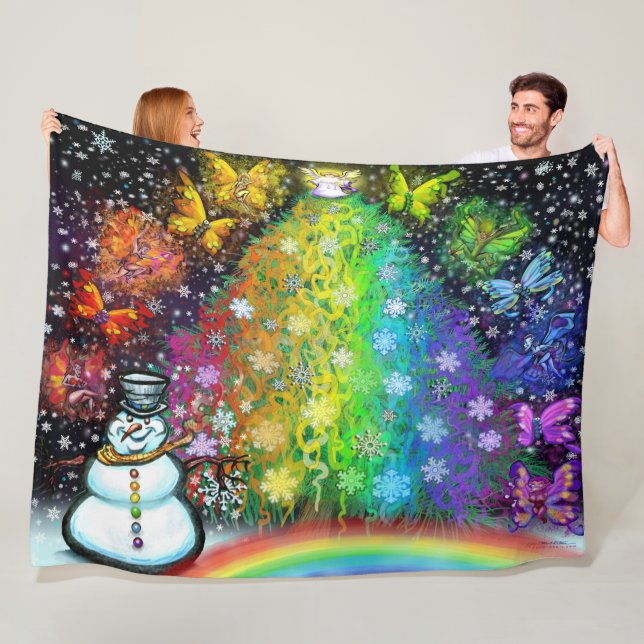 Weihnachtsmagie Rainbow Fleece Blanket (Beispiel)